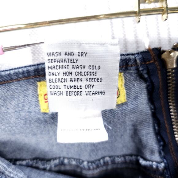 Y2K Vintage Gasoline Jeans Womens 11 Blue Embroidered Flare‎ Bootcut Low Rise - Picture 8 of 14